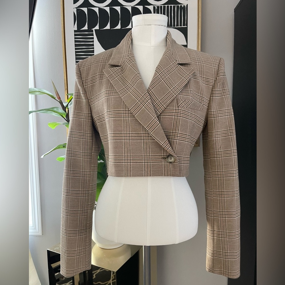 Zara Double Breasted Cropped Blazer